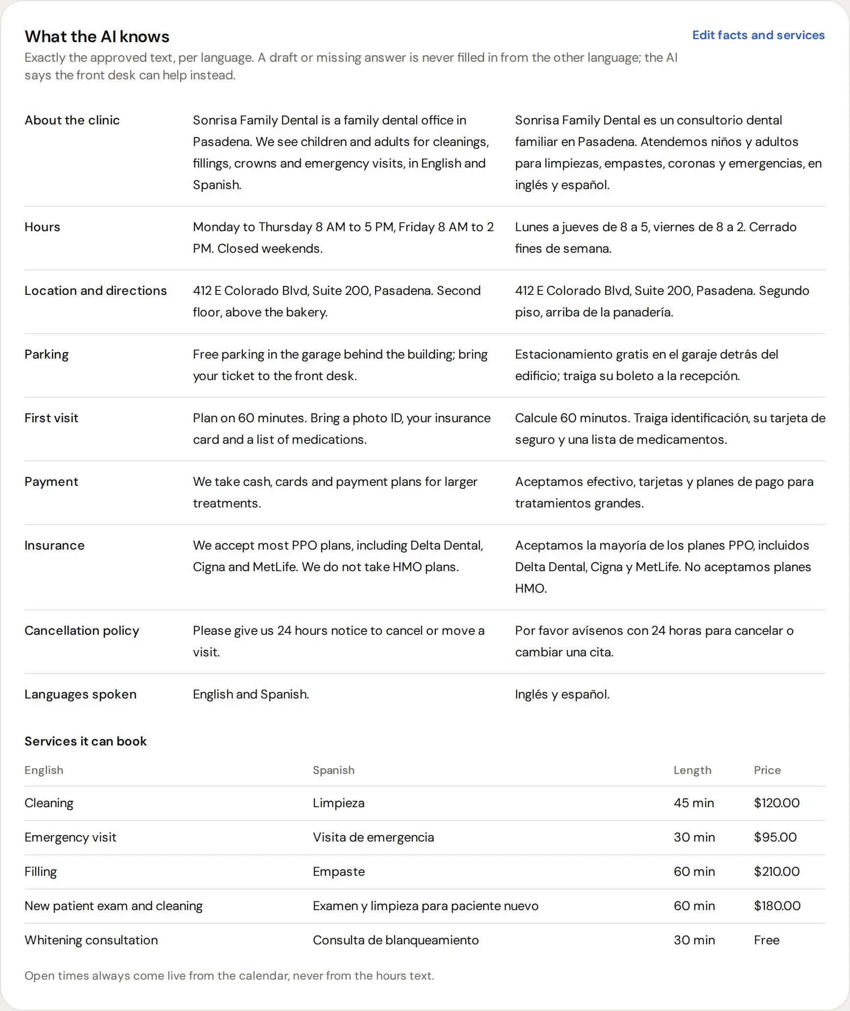 What the AI knows, with version approvals